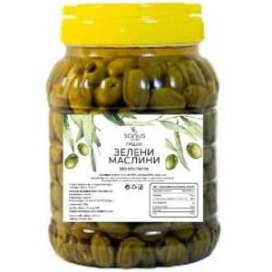 Sanus Green olives pitted 1kg-500x500